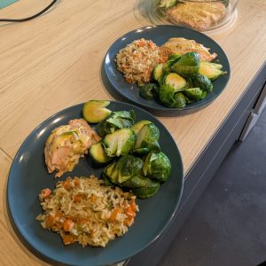 Saumont dijonnaise et riz pilaf